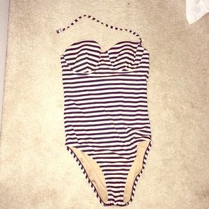 J Crew Striped One-Piece.